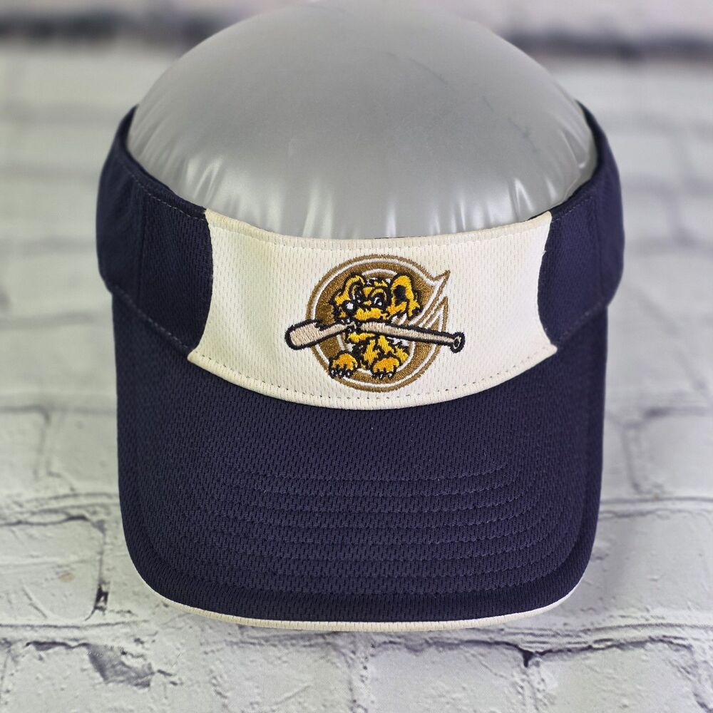 Charleston Riverdogs MiLB Adjustable Visor Hat Navy White Yellow Embroidered